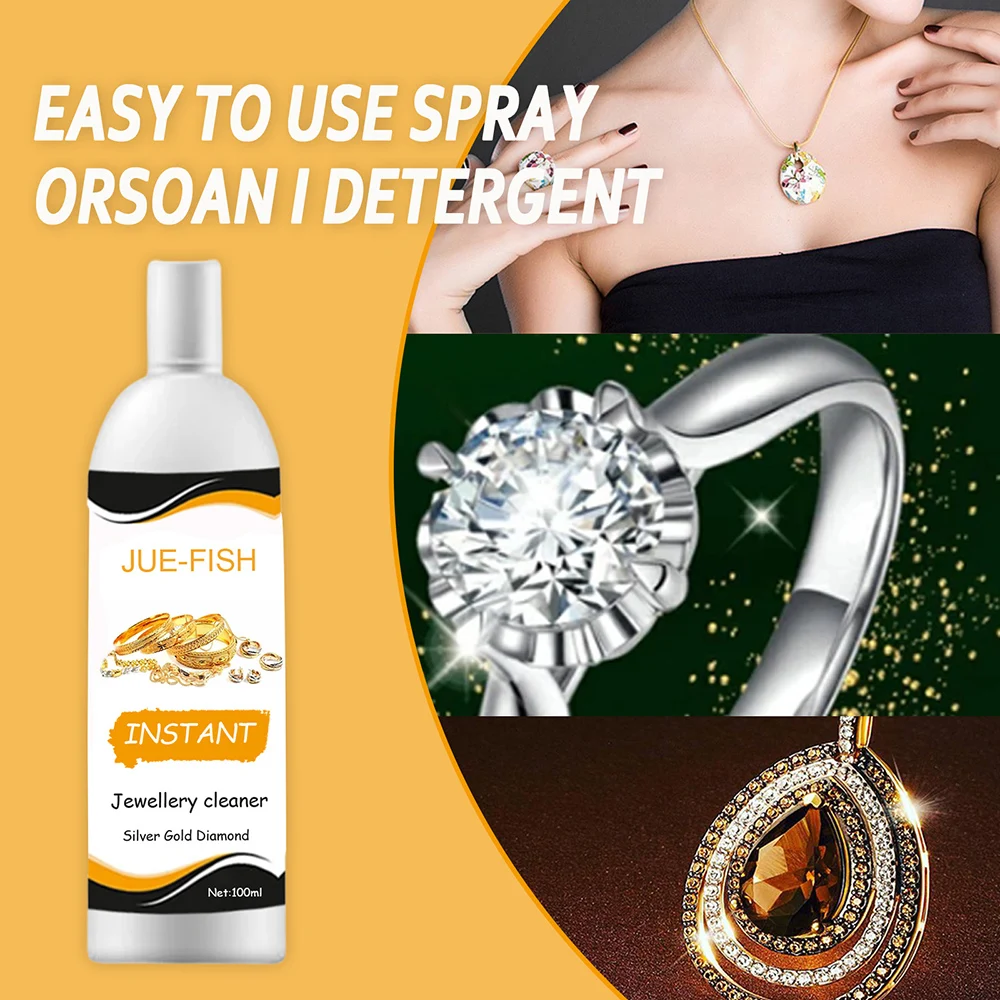 100 ml Schmuckreiniger-Flüssigkeit, Diamantring für Uhren, Rostentfernung, Flecken und Oxidation und reinigt Ziegelreiniger für Schlafzimmer und Küche