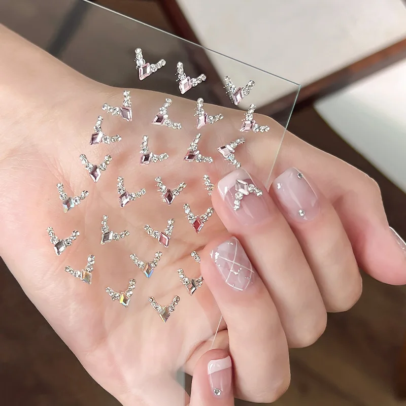 Diamant Pile Nagel Strass Charms Zubehör Teile für Französisch Nägel Kunst Dekoration Lieferungen Maniküre Dekor Material