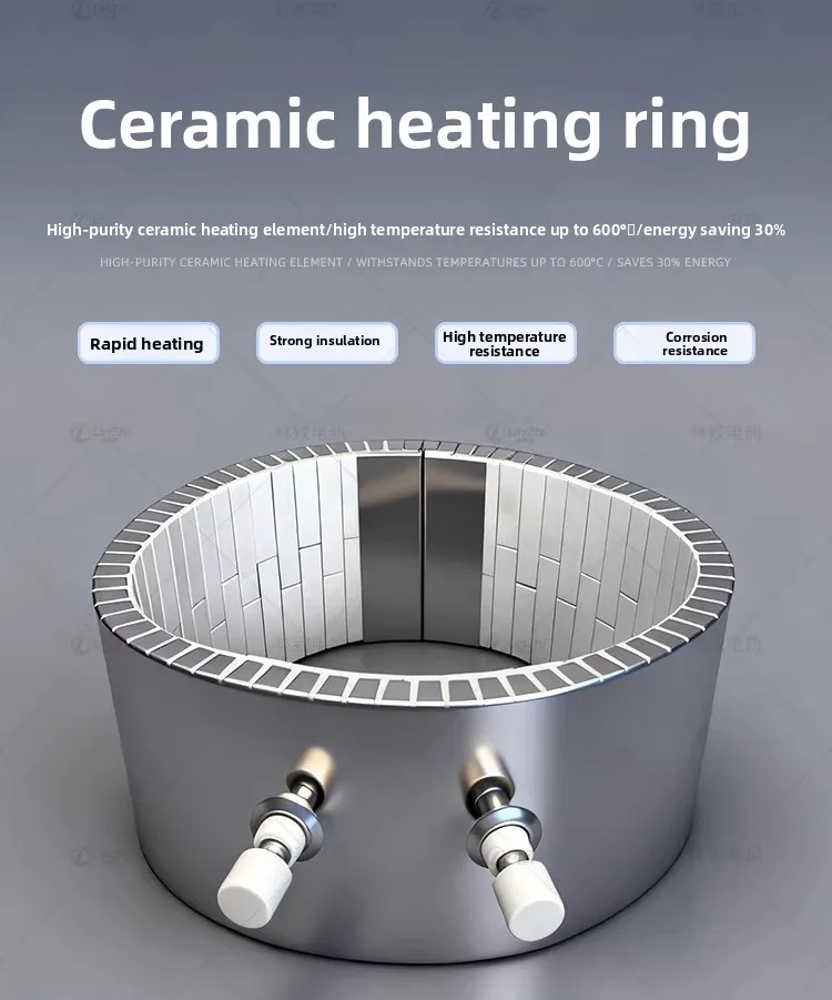 220V 380V Ceramic Heating Ring for Injection Molding Machine, Extruder Barrel High Temperature Heater