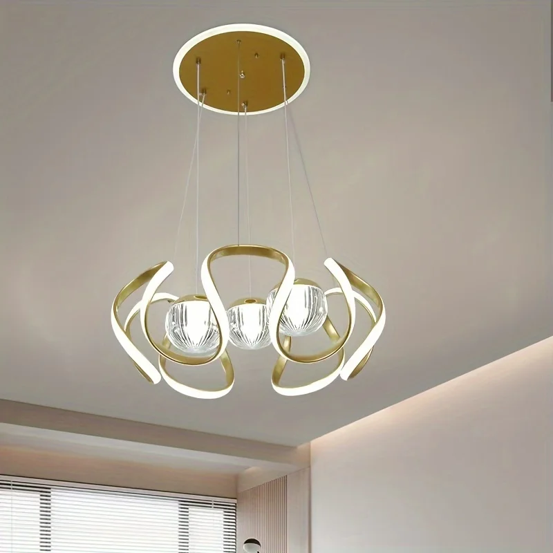 Lustre moderne de bar rond de luxe, lampe de salle à manger, luminaire simple mais élégant, design créatif, lampe de table fonctionnelle