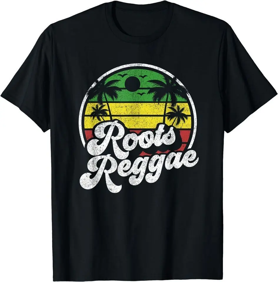 New Roots Reggae Vintage Jamaica Rasta Jamaican Music Funny T-Shirt USA Tee