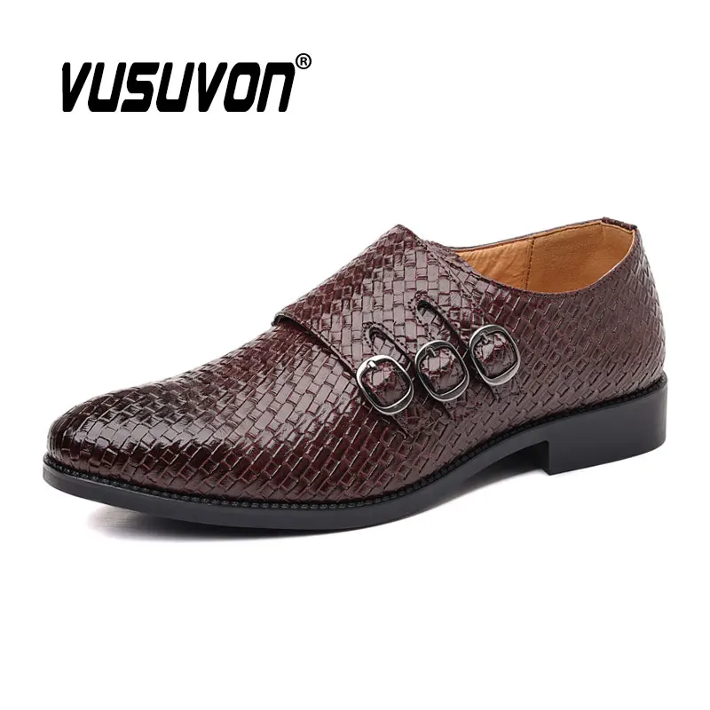 Men Monk Shoes Fashion Dress Classic Loafers Wedding Causal Business Footwear For Party Big Size 39-48