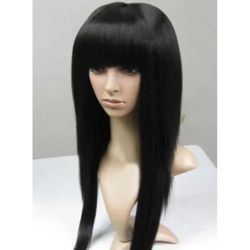 Fashion Long Bla Fluffy Straight Women Lady Party Cosplay Hair Wig Wigs