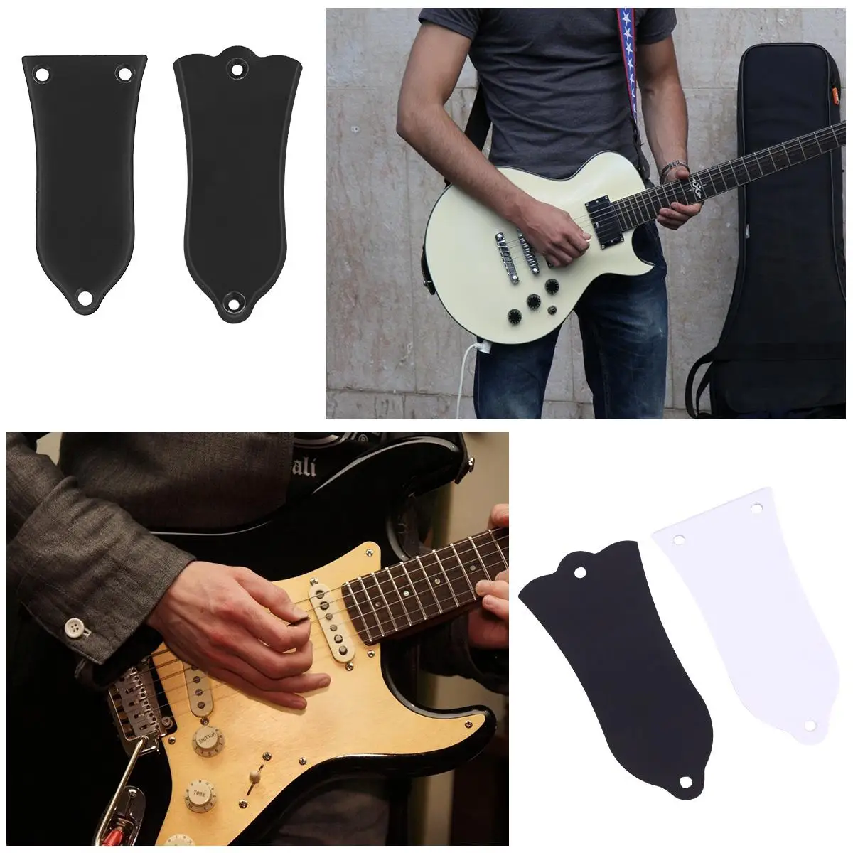 

2 Pcs Guitar Repair Parts Truss Rod Cover Core Modification Plastic for Electric Bell Board