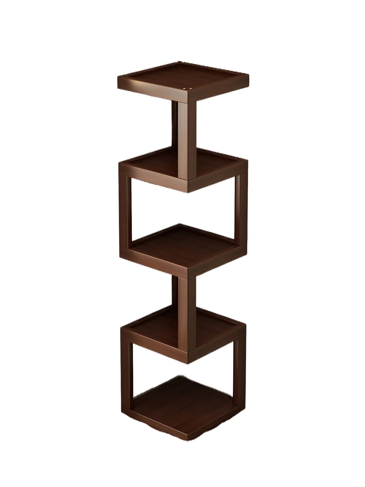 Shelf corner triangular cabinet integrated against the wall indoor corner right angle storage cabinet rotating display cabinet