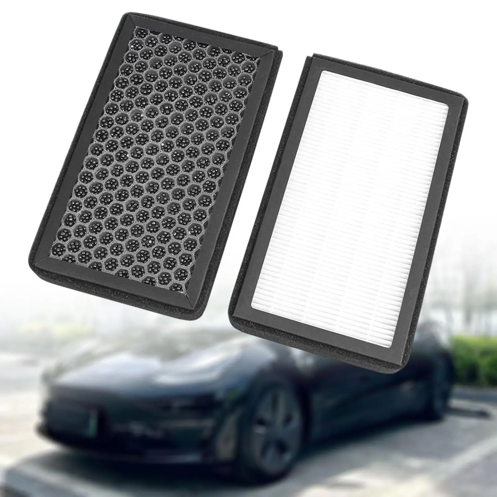 

2Pcs HEPA Cabin Air Filter Easy Installation Directly Replace High Performance for Model 3 Automotive Accessories