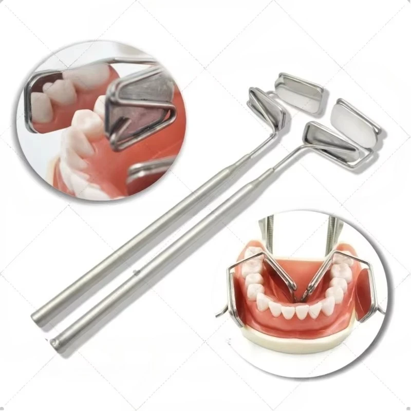 Stainless Steel Separator Retractors Lab Lip Cheek Isolator with Mirror Reflector. Best Tool