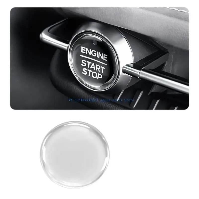 41XA Car Interior Start Stop Button Cover for Edge L, Clear Soft PVC Sticker with Easy Placement for Daily Button Area Care and