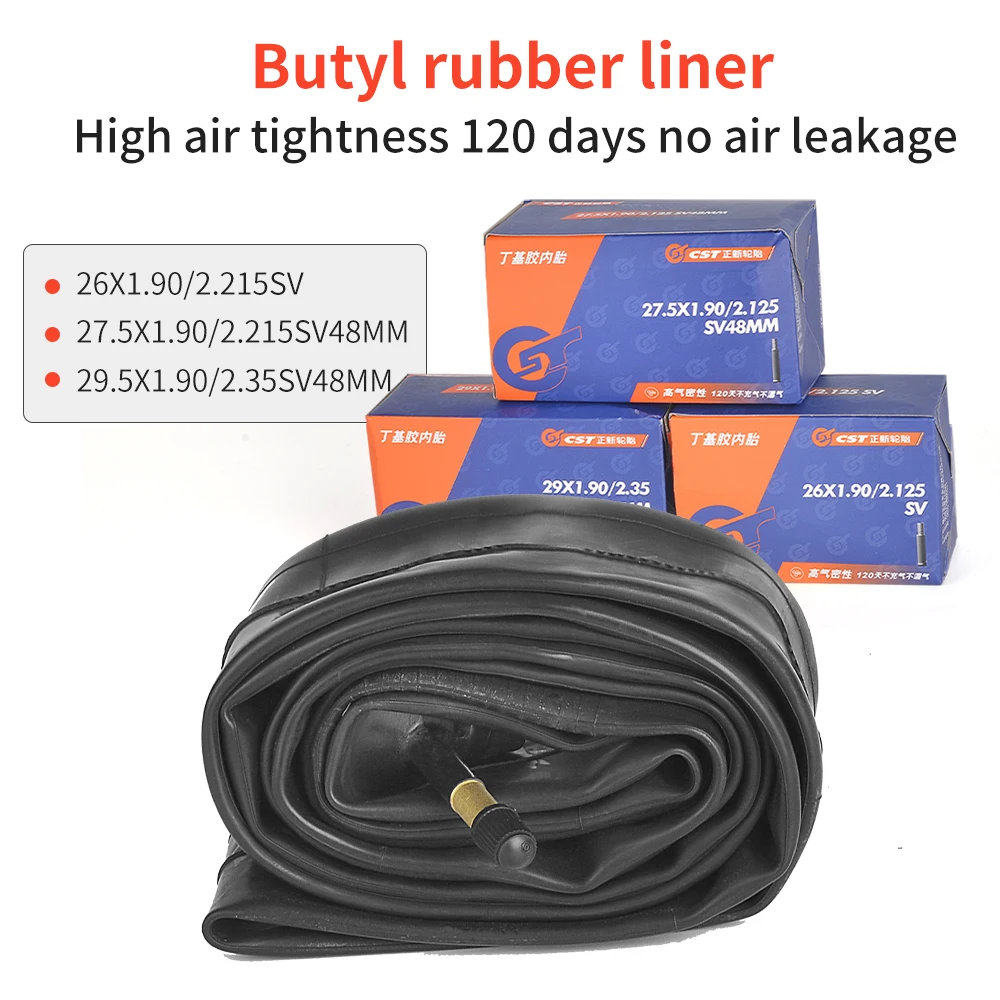 TANKE chambre à air de vélo 26 27.5 29 pouces pneu de vélo vtt SV48mm valve Schrader pièces de vélo Anti-oxydation Super légères