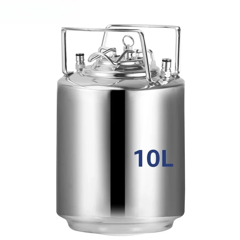 10L Stainless steel Cornelius Style Beer OB Keg,Home brew Kegerator Barrel Ball Lock Keg 2.5 Gallon with Quality Metal Handles