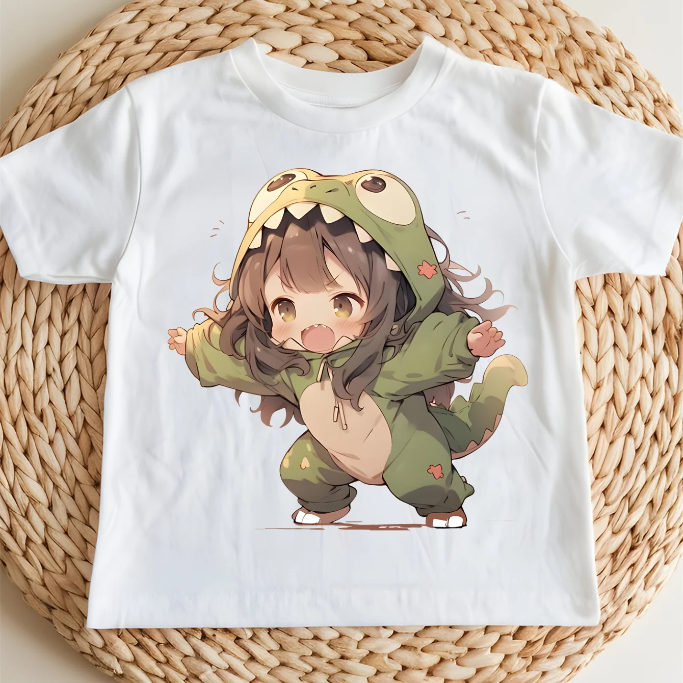 

Детская одежда из 100% хлопка с милым мультяшным принтом для девочек, удобная футболка для девочек, футболка с круглым вырезом и короткими рукавами для улицы