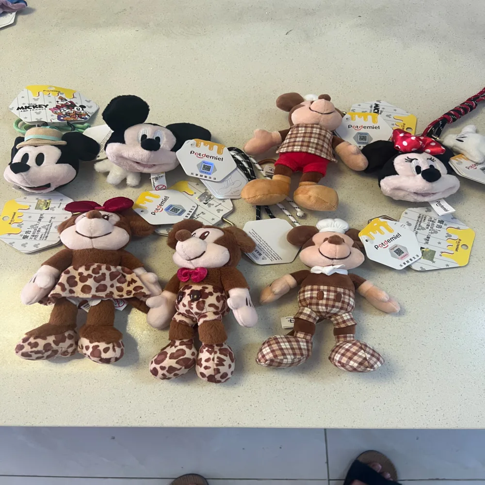 Disney Mickey & Friends Plush Keychains Assorted Styles Soft Stuffed Key Ring Bag Charm Bulk Party Gift for Kids