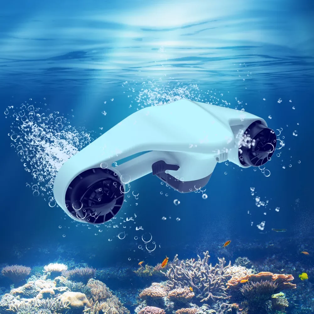 CAMORO Dual 600W Motor 128WH Sea Underwater Scooter Max 35 Mins Electric Underwater Thruster with 3-speed Compatible Sea Scooter