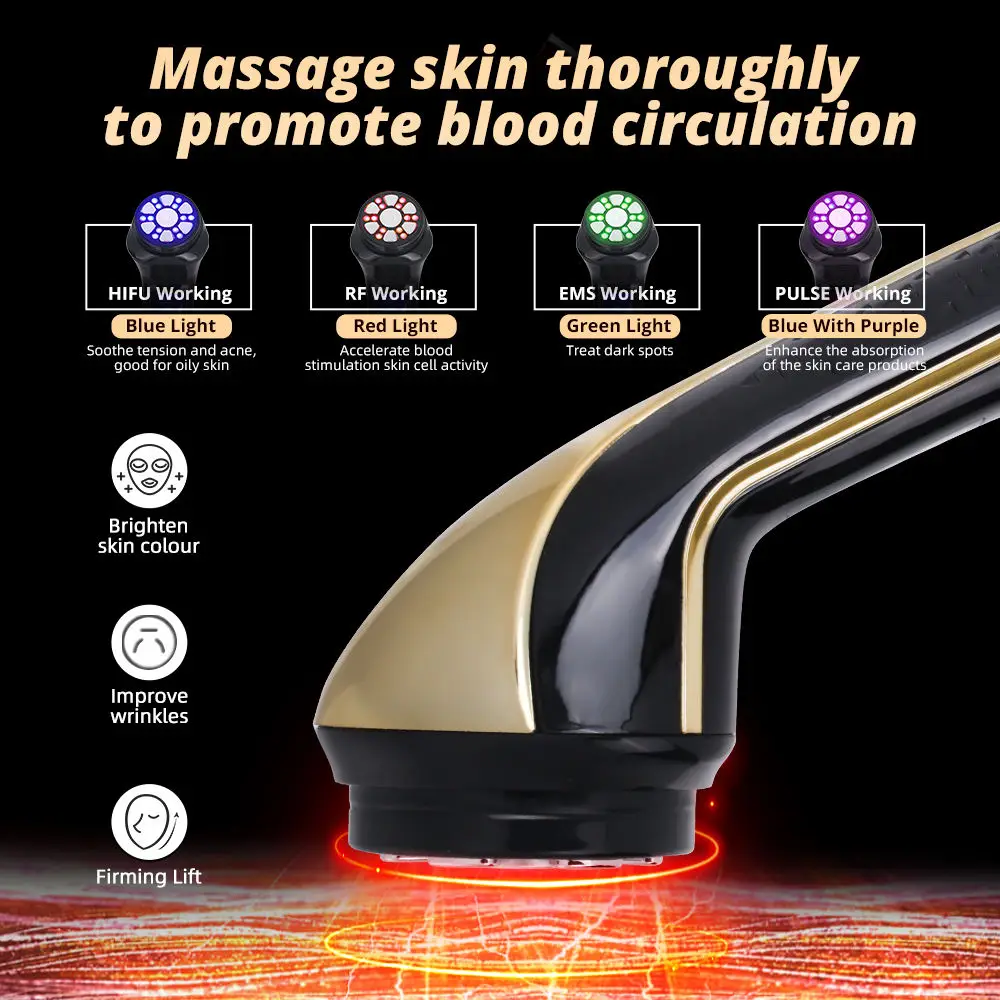4 em 1 face lift rf ems pulso dispositivo de beleza uso doméstico pescoço levantamento & instrumento de cuidados com a pele anti-rugas rosto massageador