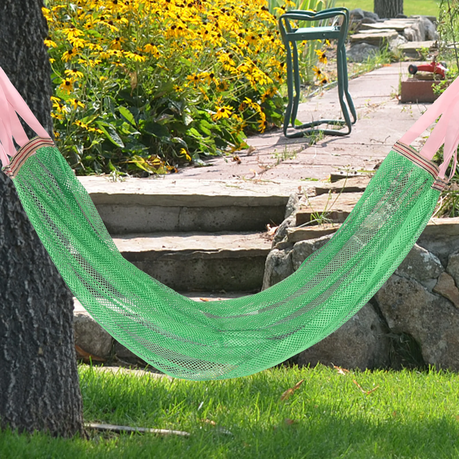 

Outdoor Hammock Swing Chair Oxford Cloth Camping Equipment Travel Portable Hanging Breathable Lightweight Antitip Stable Resting