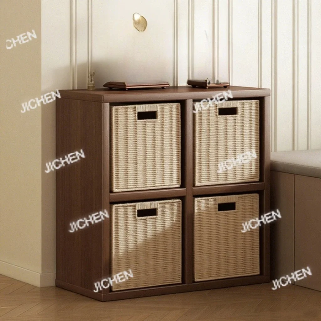 

jcJC1 solid wood bookshelf floor-to-ceiling locker lattice cabinet living room integrated wall bookcase household storage