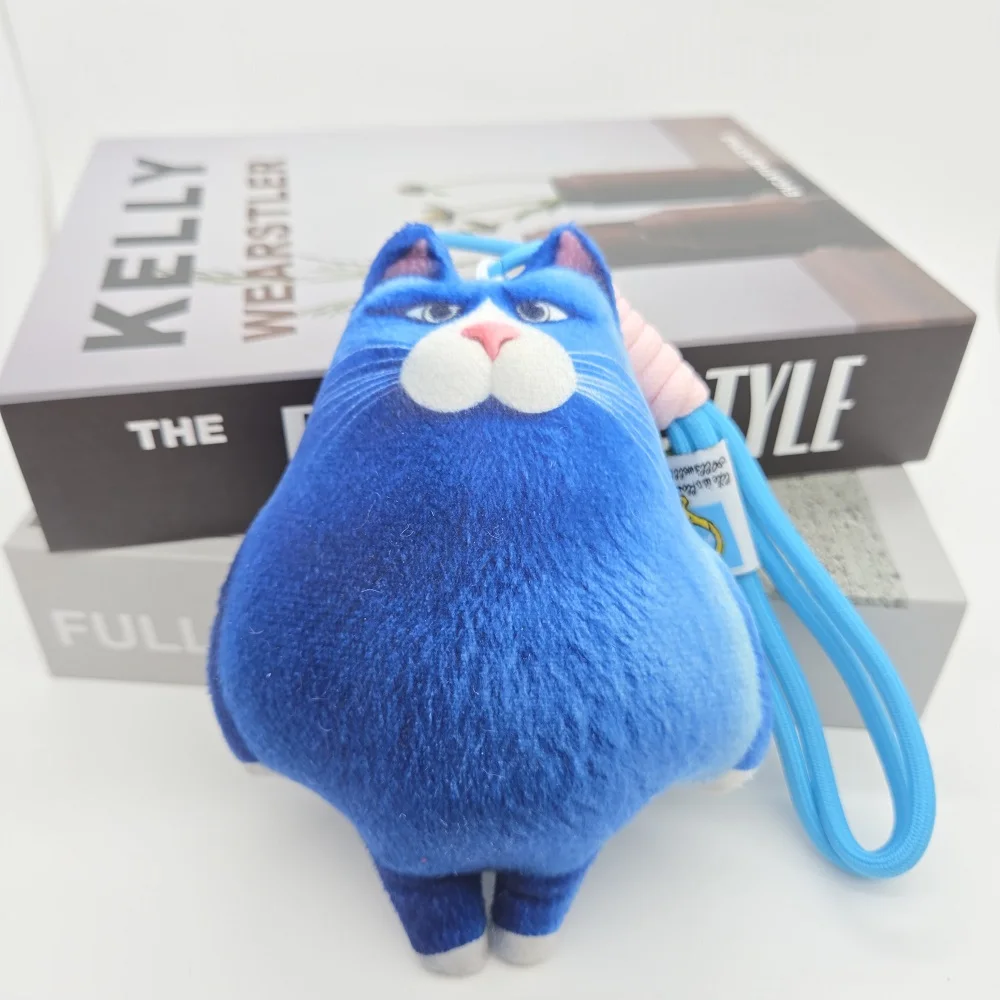 Schattige Chloe blauwe kat pluche sleutelhanger tas charme cartoon dier pop hanger zachte knuffel tas accessoire cadeau voor vrouwen meisjes jongen