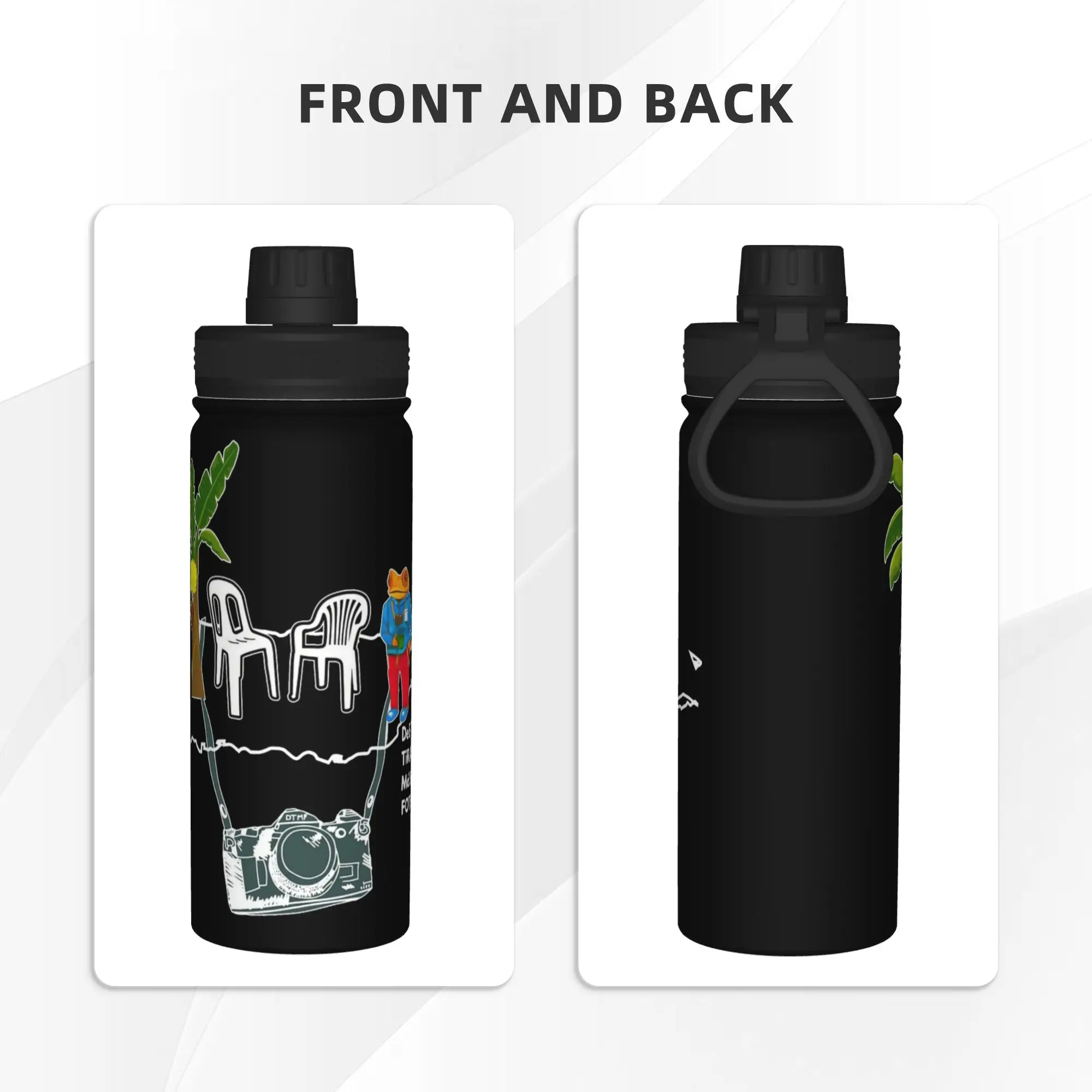 Bad Bunnys 18OZ Sports Insulated Kettle  Coffee Cups Vacuum Flask School Mugs Water Bottle