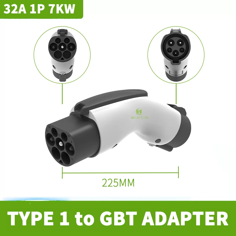 WUFEN for Tesla Type 1 J1772 Type 2 GBT Electric Vehicle Charging Adapter 32A 1P/3P 110V~380V AC 7KW~22KW EV Charger Connector