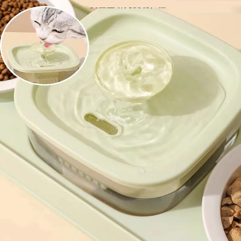 Pet Feeder Water Fountain 2-in-1 Auto Filter USB Electric Automatic Feeder Cat Dog Food Bowl Recirculate Filtring Drinker