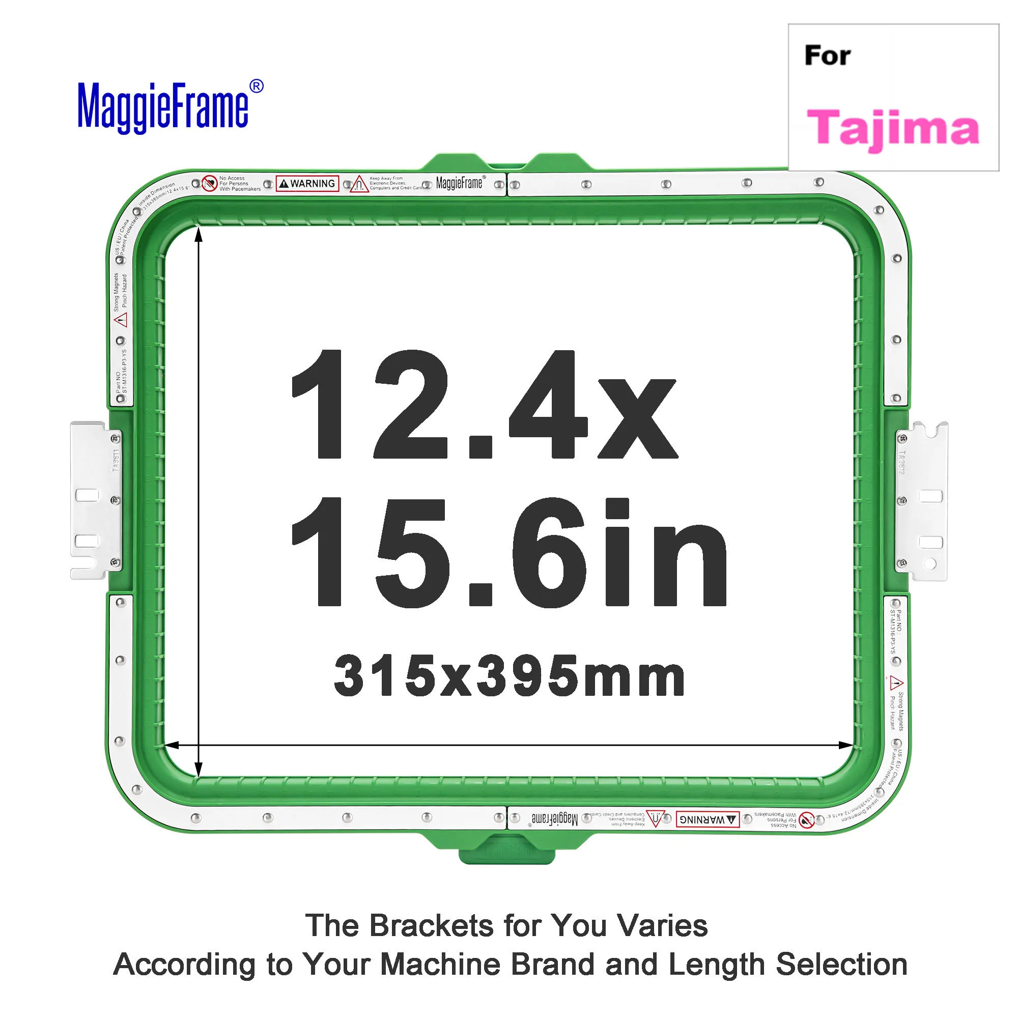 

Магнитное кольцо MaggieFrame 12,4 x 15,6 дюйма | 315x395 мм для вышивальной машины Tajima Mighty Hoop Вышивальные пяльцы