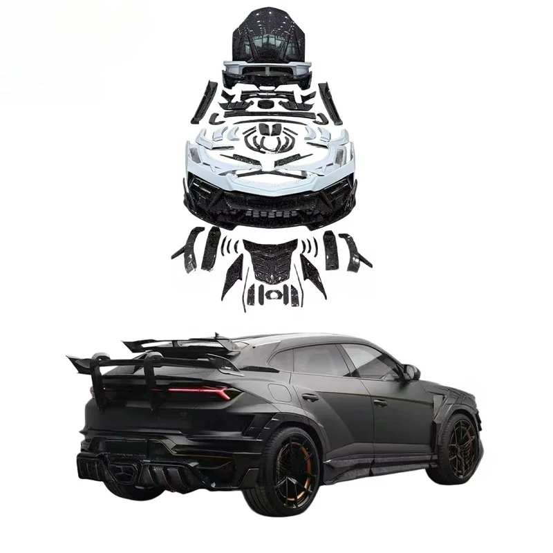 High Quality Dry Carbon Fiber Wide Body Kit Fit Urus SE MSY Style Front Rear Bumper Engine Hood Fender Side Skirts Aero Accessor