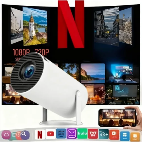 Proyector en Oferta 4K Android 11 HY300 Wifi6 260ANSI Allwinner H713 BT5.0 1080P 1280*720P Cine Portátil para Exteriores