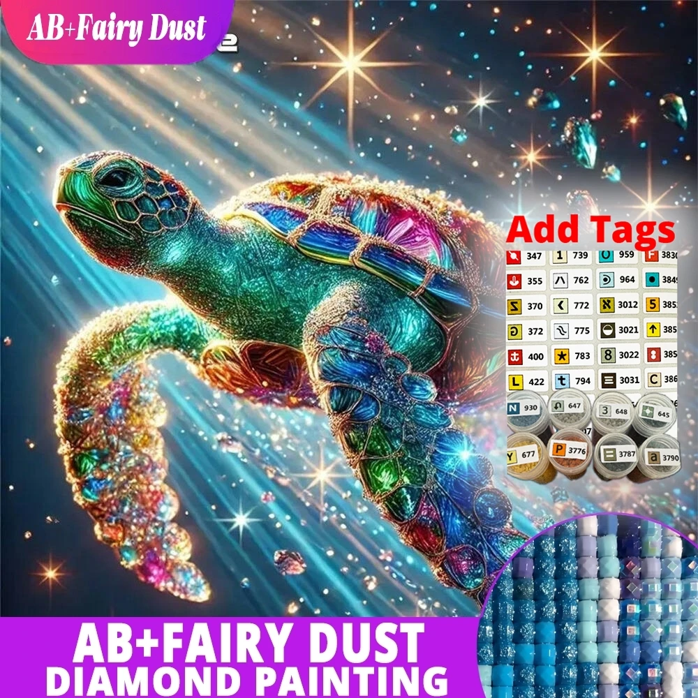 

AB сказочная пыль алмазная живопись черепаха животное картина стразы DIY Алмазная мозаика черепаха новая коллекция украшение дома