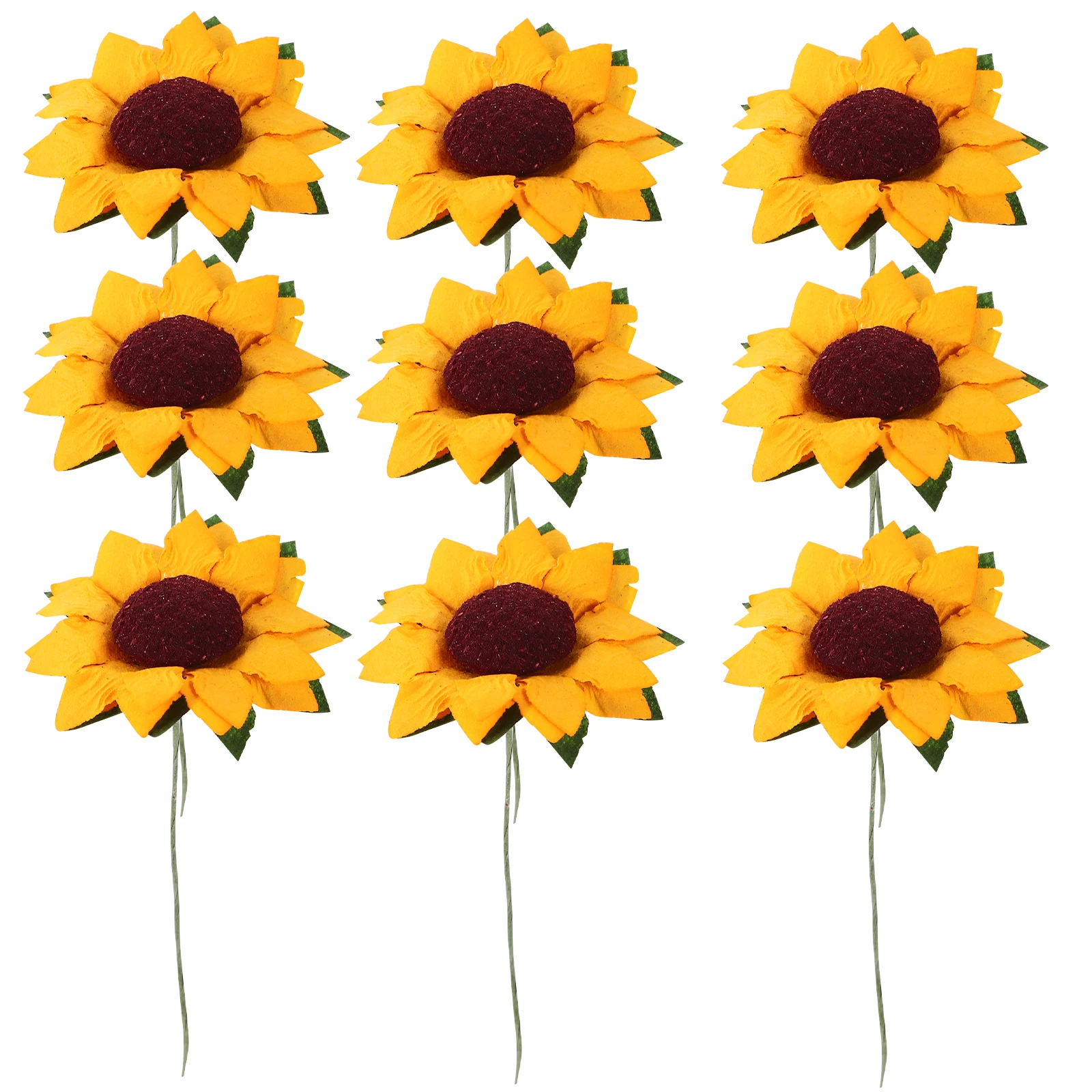 

Realistic Artificial Flowers Sun Ornament Fake Heads for Craft Bulk Orange Paper