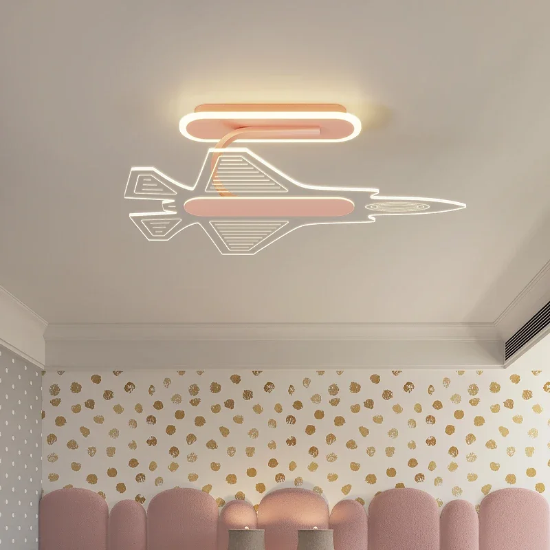Children's room light plane boy girl cartoon Nordic simple modern eye protection bedroom light room ceiling light