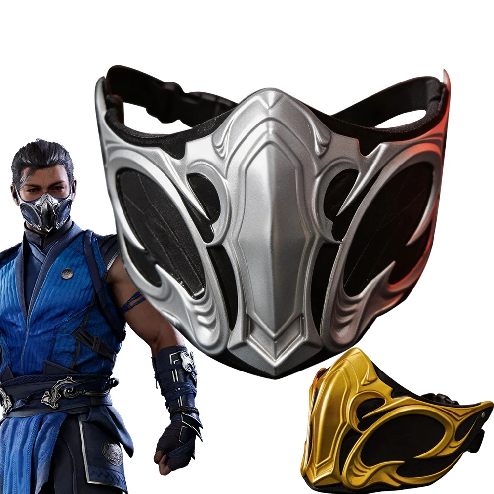 Máscara de Cosplay de Bi Han del Juego Mortal Kombat, Máscara de ABS NOOB SAIBOT para Adultos, Accesorio de Disfraz de Halloween