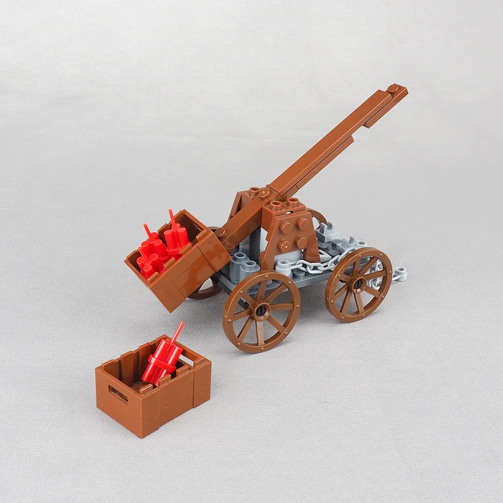 MOC 1 SZT. Żołnierz Bombujący Pojazd Uderzeniowy Klocki Konstrukcyjne Zestaw Starożytne Wojny Zamek Samochód Uderzeniowy Cegiełki DIY Zabawki Prezent dla Dzieci