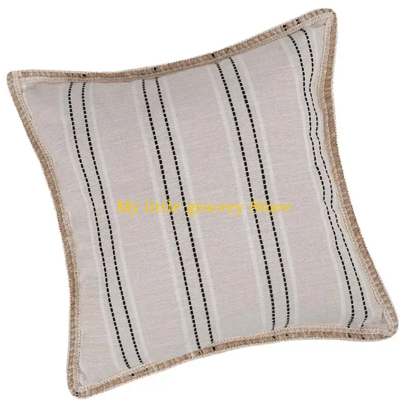 D5BD Comfortable Linen Pillowcase Quick Drying Fabric Natural Temperature Regulation Simple Aesthetic Bedroom Upgrades