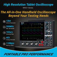 Micsig MHO14-100/MHO14-200 Digital Oscilloscope 4 Channel 100-200Mhz Bandwidth 1GSa/s Sampling Rate Handheld Oscilloscope