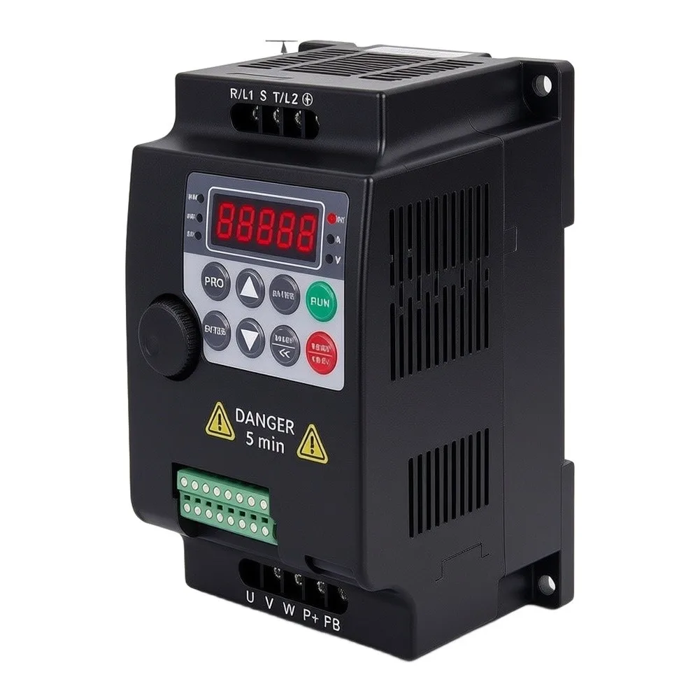 Digital For VFD Inverter with Monitoring Capabilities for Single Phase 220V to Three Phase 220V Motor Conversion