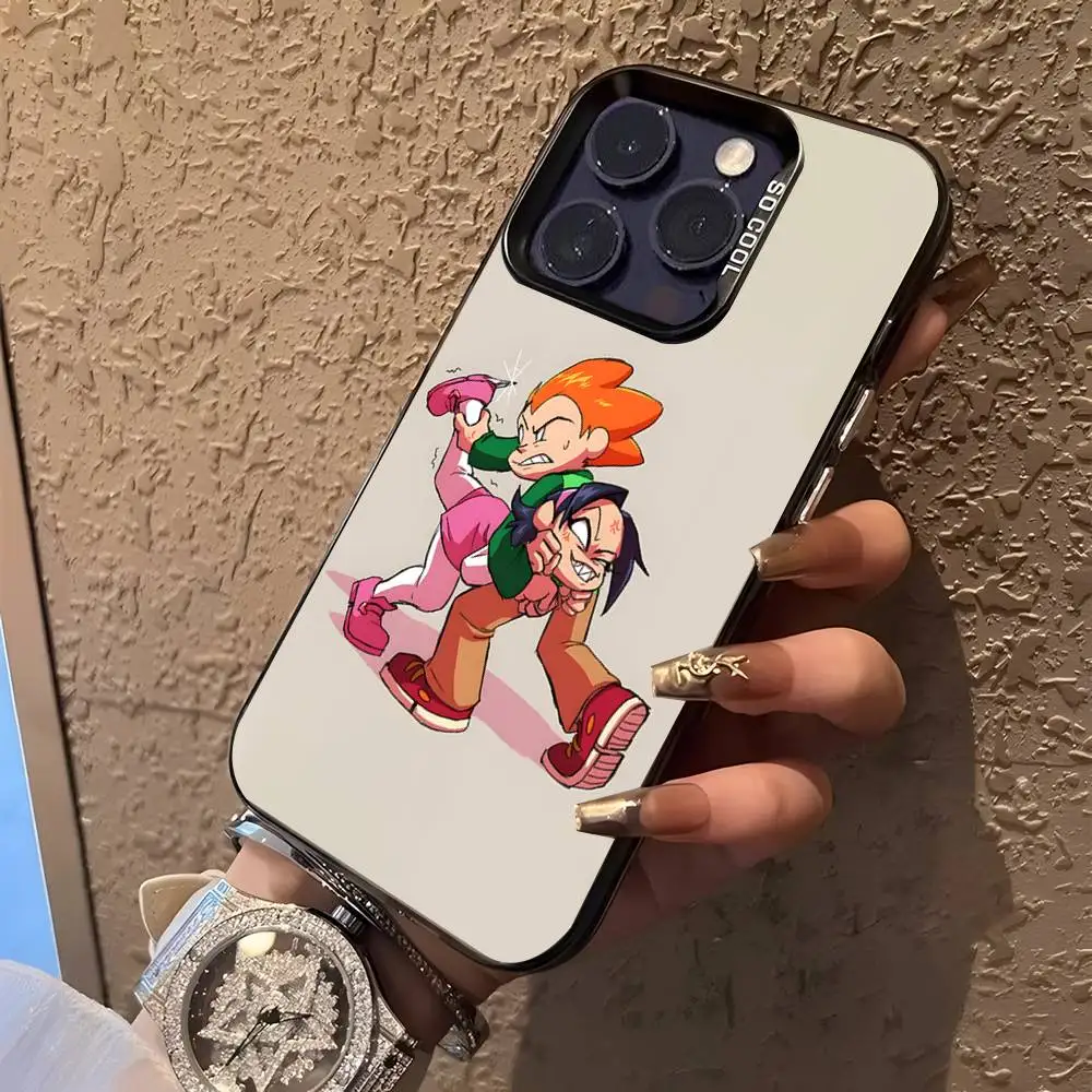 حافظة هاتف Game F-Friday Night Funkin لهاتف iPhone 16,15,14,13,12,11,Pro,XS,Max,Plus,Mini,SE غطاء مقاوم للصدمات من الحلوى السوداء غير اللامعة