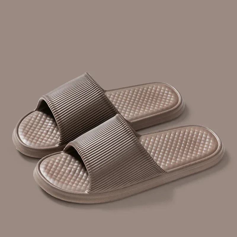 New Summer Concise Men Slippers Couple Indoor Non-slip Soft Sole Slides Lithe Cosy Sandals Women Shoes Ladies\' Home Flip Flops