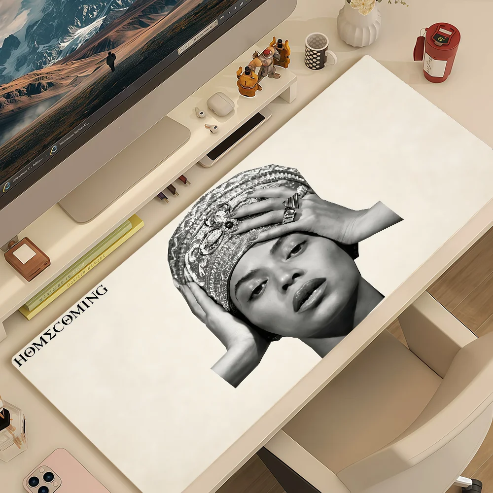 Singer Beyonce Mouse Pad Large Non-slip Lockedge Desktop Computer Desk Mat Keyboard Writing MousePad Office Gamer Student