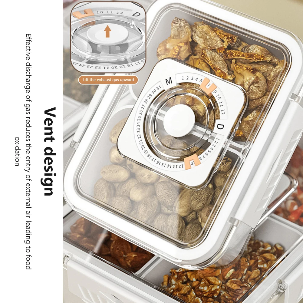 

Large Snack Box Divided Serving Tray With Lid Charcuteries Container For Portable Snack Platters Clear Kitchen Organizer