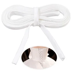 137.8 Inches Women's Tie Back for Wedding Bridal Gown White Adjustable Lace up Dress Cord Back for Zipper Replacement or Buttons