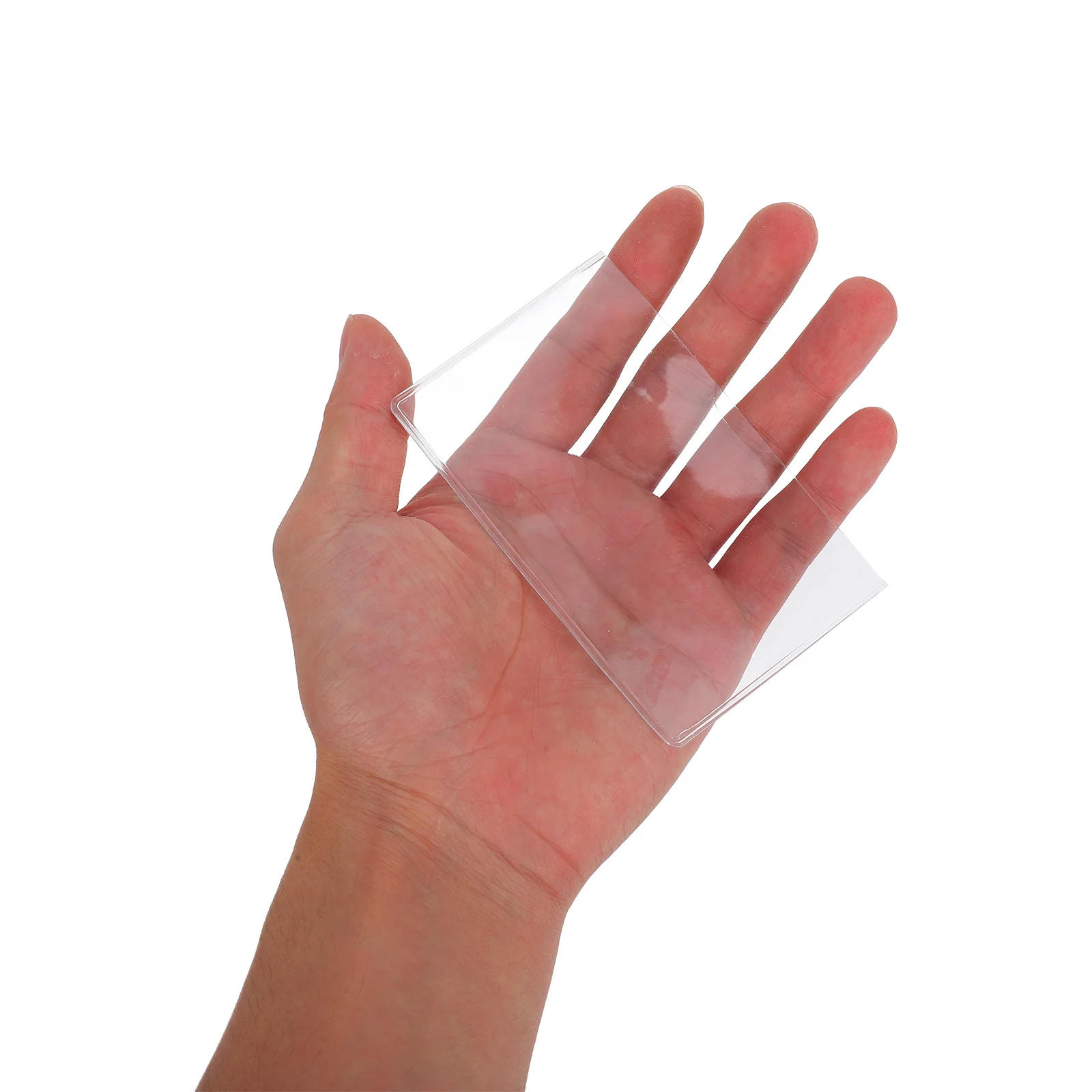 20 قطعة من حاملي بطاقات الائتمان البلاستيكية الشفافة لبطاقة الهوية ورخصة قيادة الأعمال ومنظم تخزين بلاستيكي شفاف