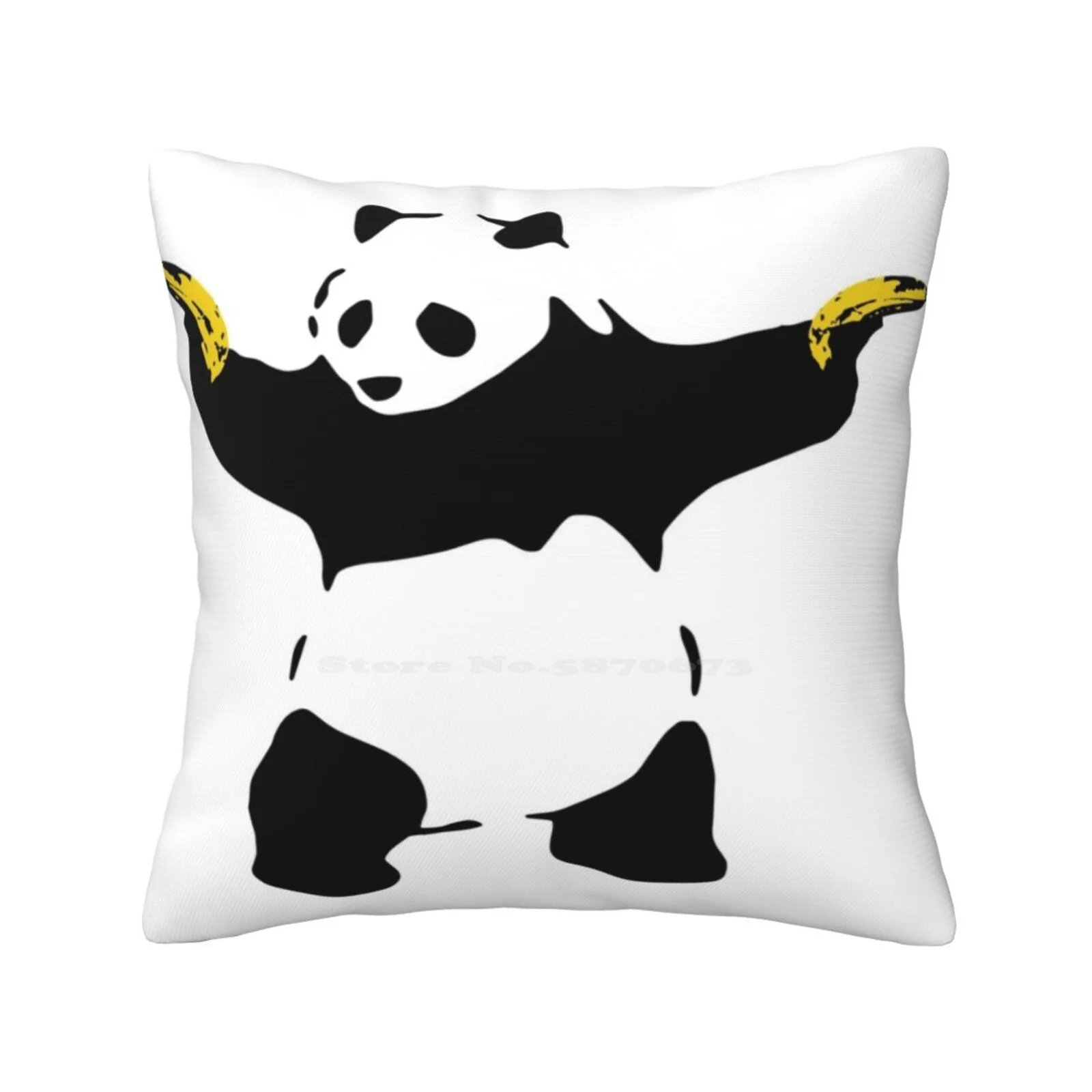 Bad Panda Stencil Soft Comfortable Pillowcase Angry Panda Stencil Banana Gun Bad Panda Banksy Velvet Underground