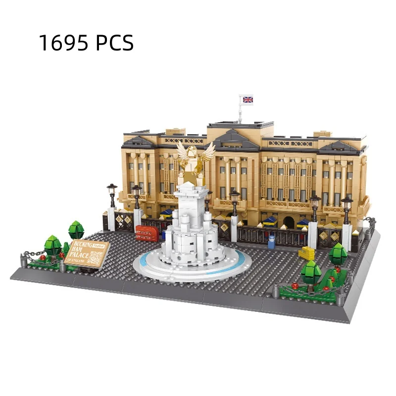 6224 Buckingham Palace London UK Small Particle Building Blocks World Famous Architecture Model Compatible Bricks Educational