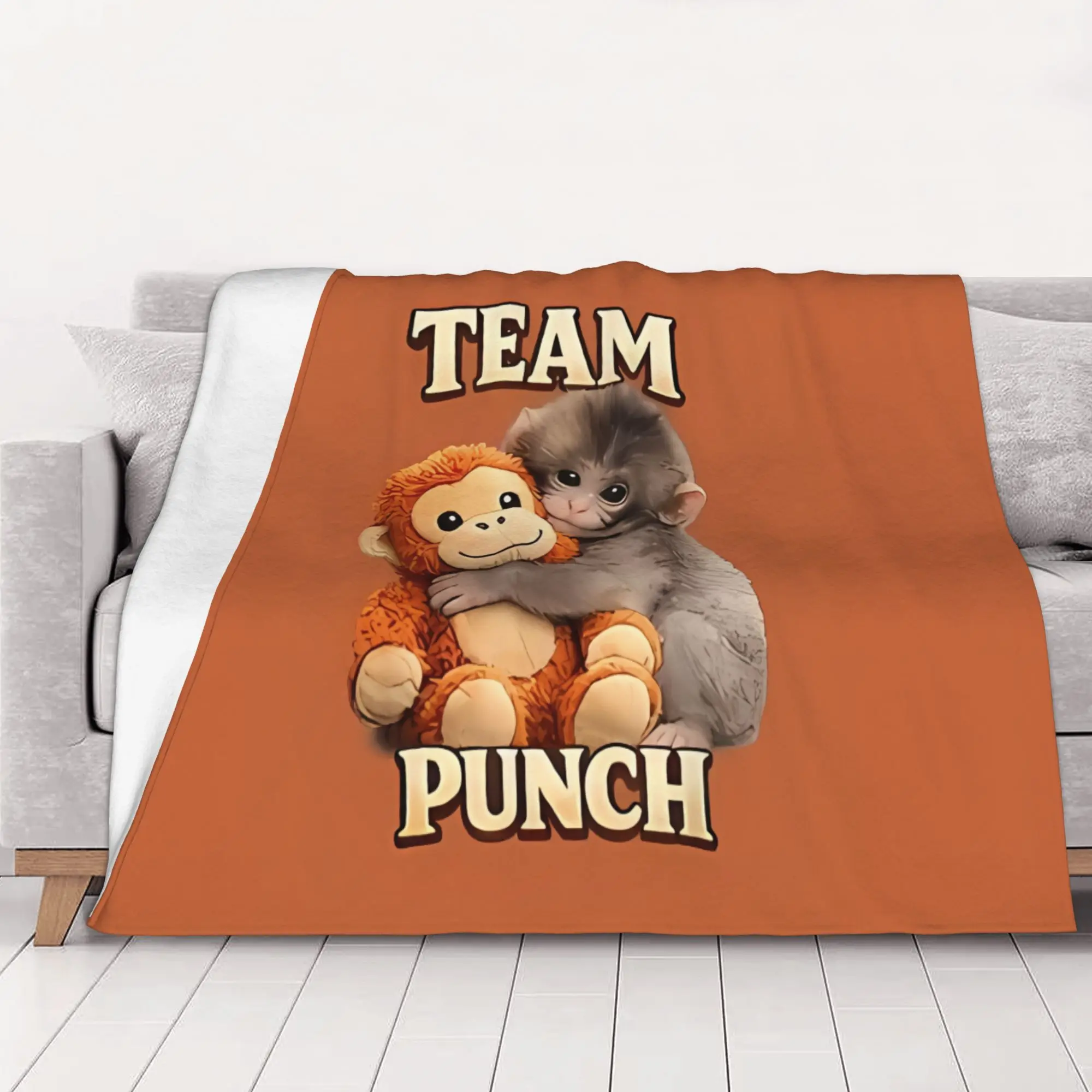 1PC home Cutecore Cute Animal Meme Cute monkey hugging plush Blanket Super Cosy Plush Home Living Room Sofa halloween