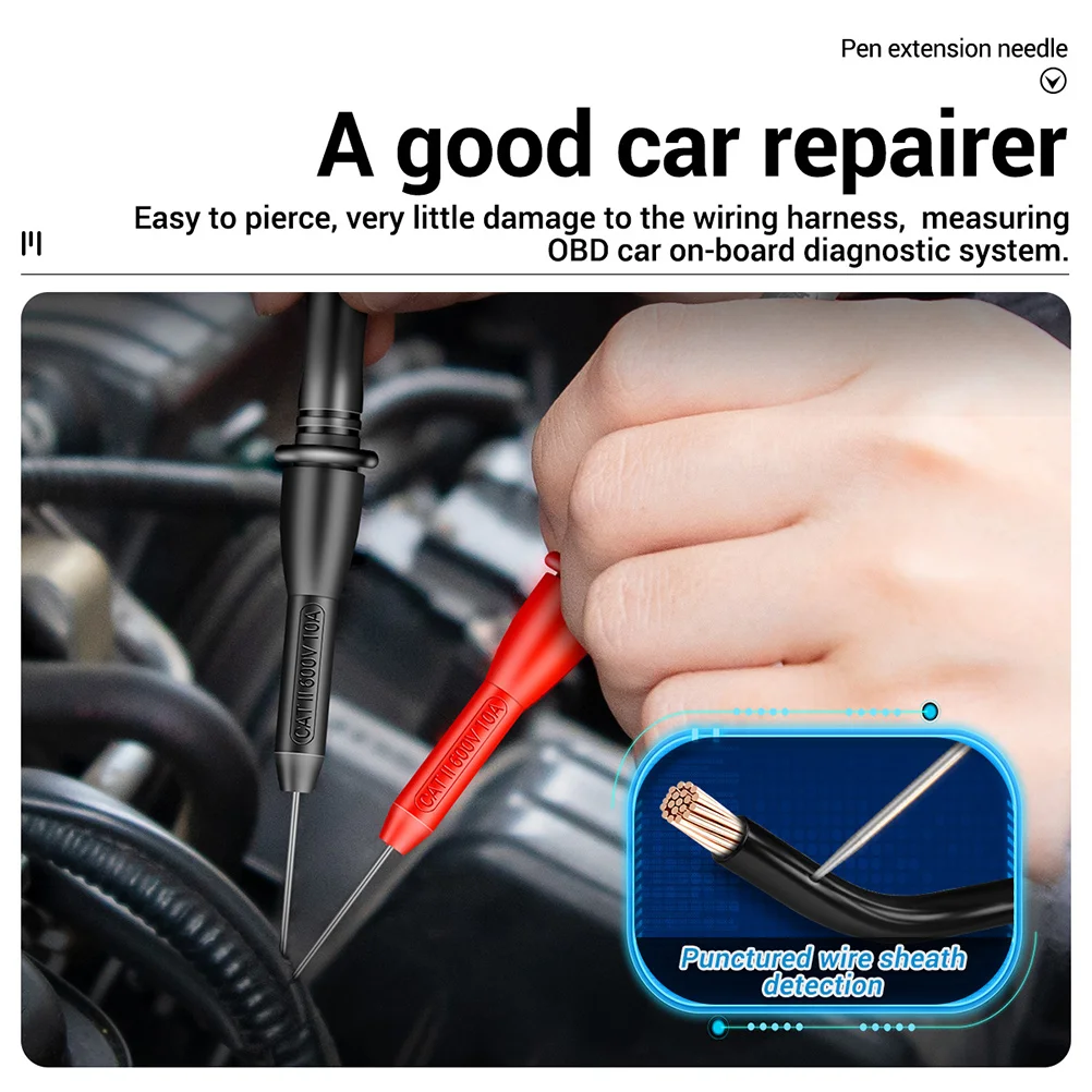 Multimeter Piecing Needle Kit Piercing Tools Back Probe Automotive Testsondes en leads voor auto