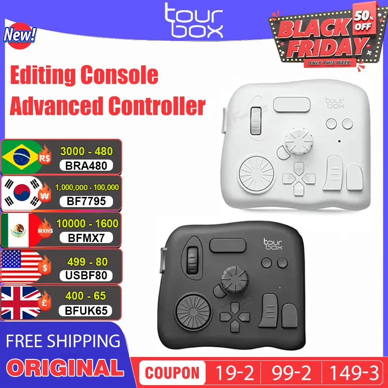 Tourbox Video Photo Editing Console Advanced Controller Simplify optimize Lightroom SAI Premi with Customized Creative inputs