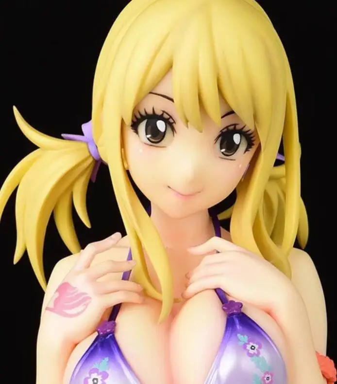 

No box 2023 In stock Japanese original anime figure Lucy Heartfilia swimsuit ver action figure collectible model toys