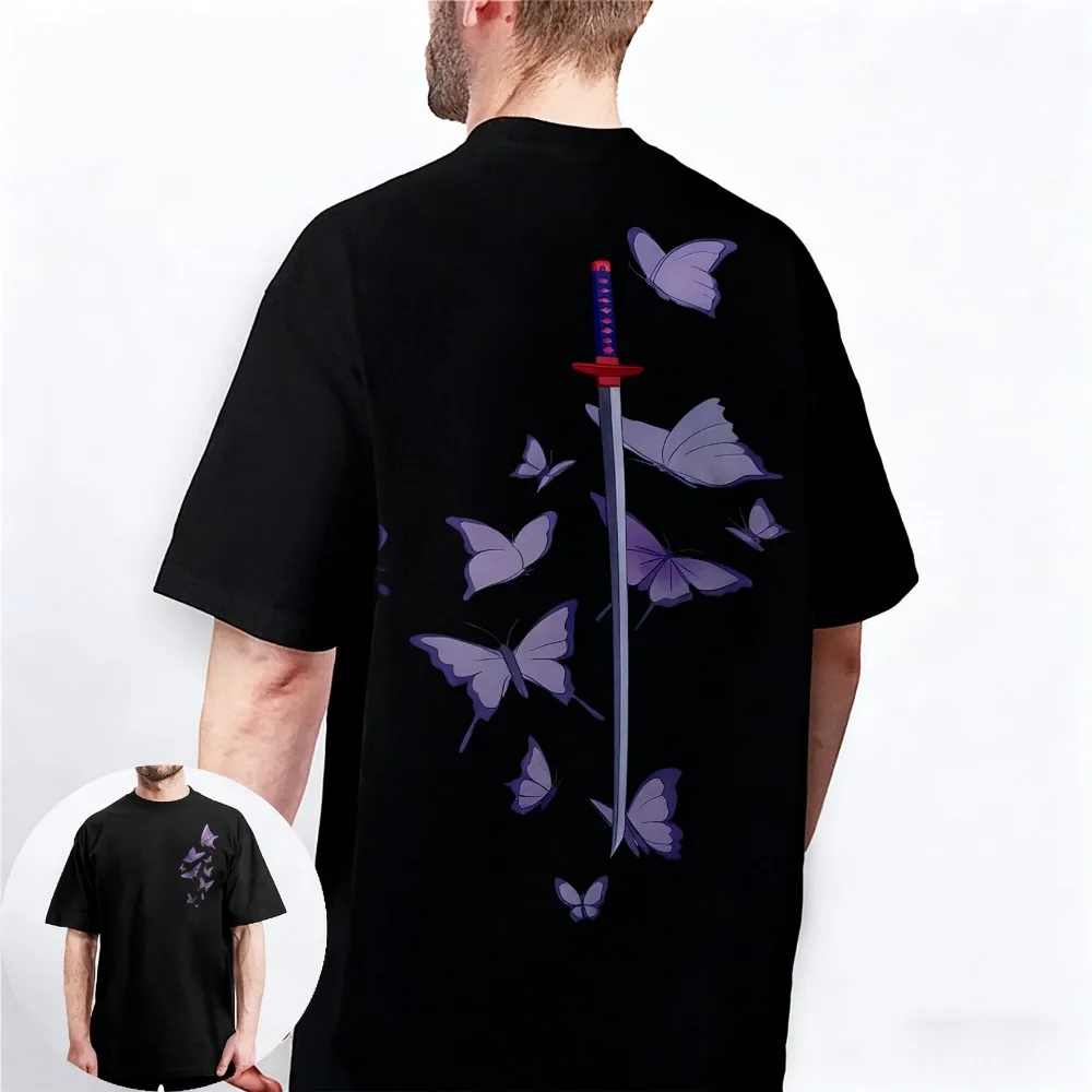 เสื้อยืดอนิเมะดาบพิฆาตอสูร แขนสั้น สำหรับผู้ชาย ผู้หญิง และเด็ก สไตล์ลำลอง เรียบง่าย ใส่สบาย เหมาะสำหรับฤดูใบไม้ผลิและฤดูร้อน