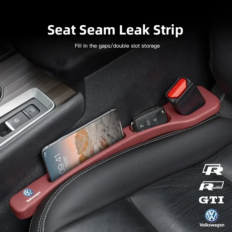 

2Pcs Car Seat Gap Plug Side Seam Leak-proof Filling Strip For VW GTI Polo Golf Passat Tiguan Arteon Touareg CC Taigo Caddy Jetta