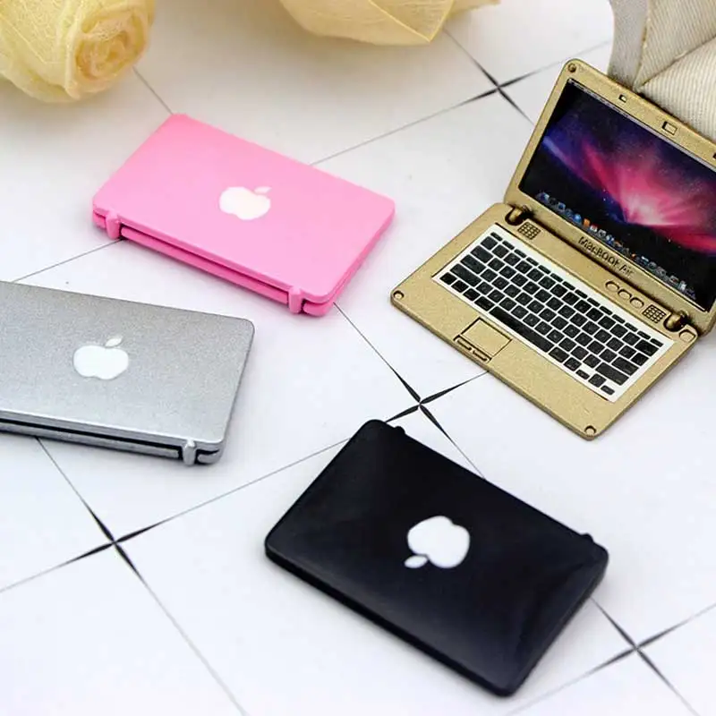 Dolls Accessories Miniature Notebook Mini Alloy Laptop Ipad Mobile Phone Model Toys For Barbies Blythe Bjd OB11 1:12 Dollhouse